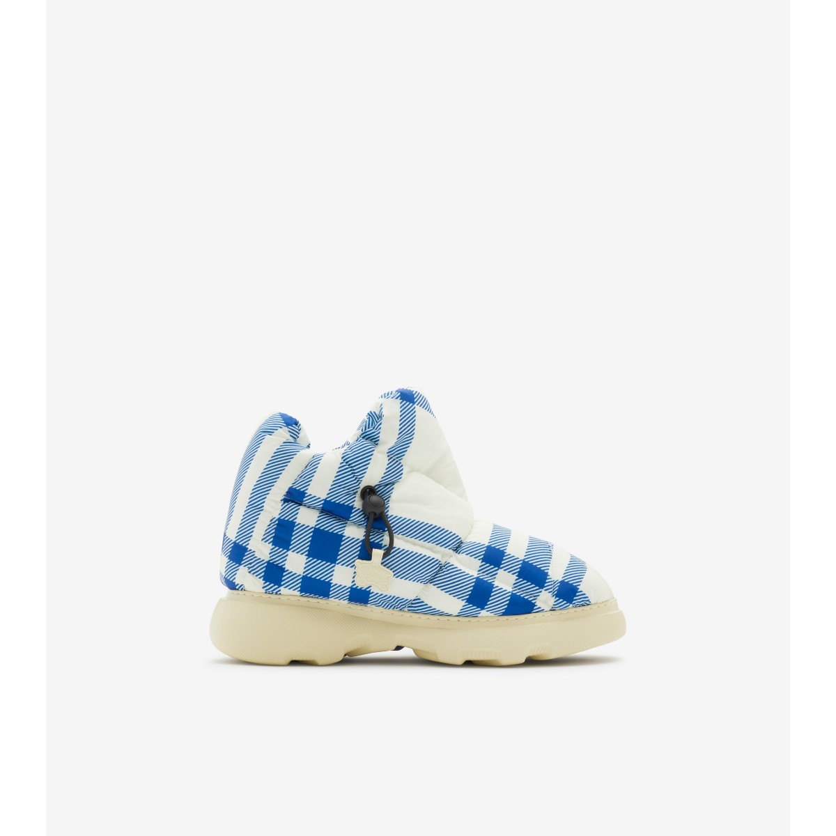 Burberry Checked Drawstring Padded Boots In Knight