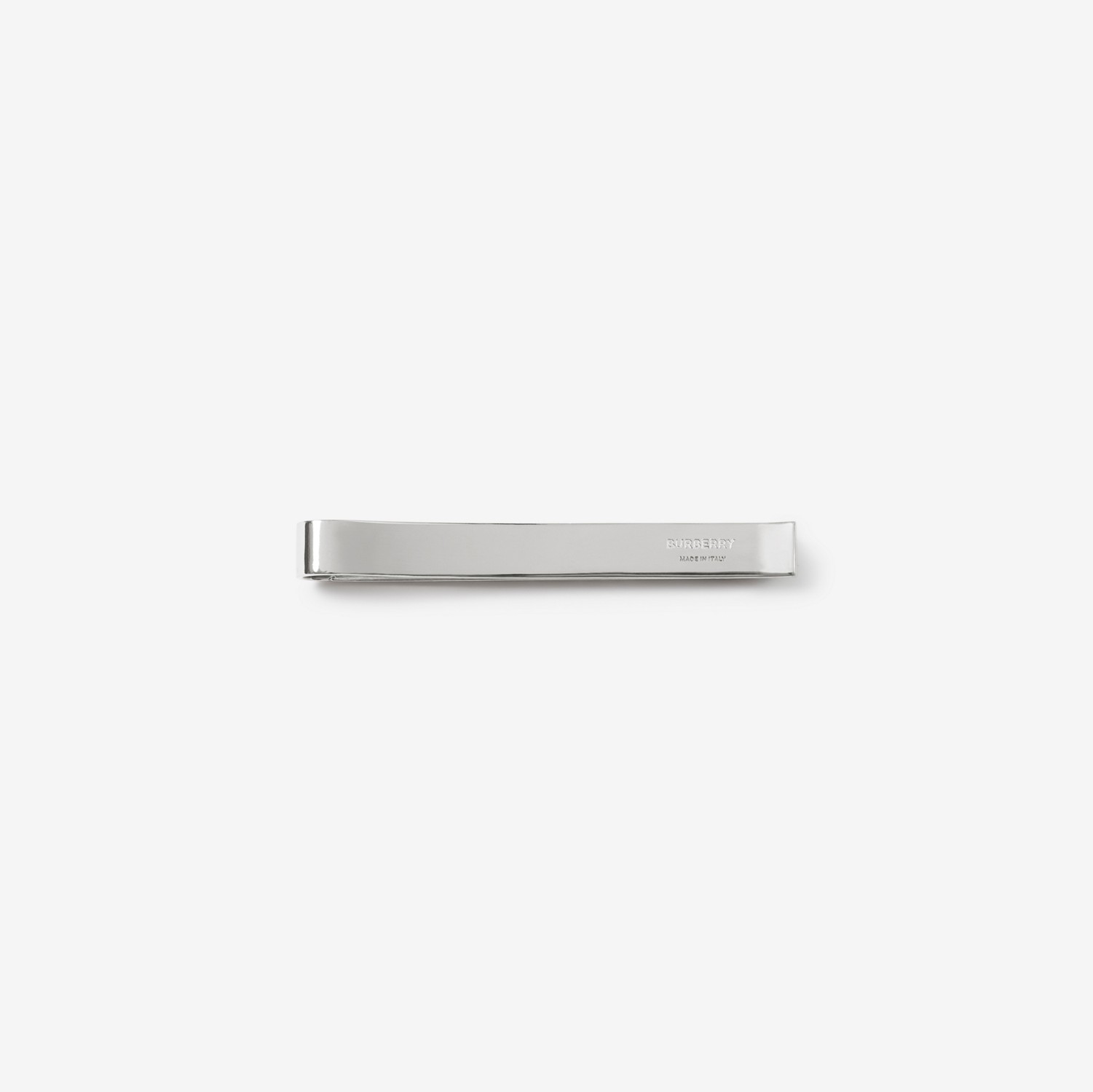 Check Detail Palladium-plated Tie Bar in Charcoal - Men | Burberry® Official