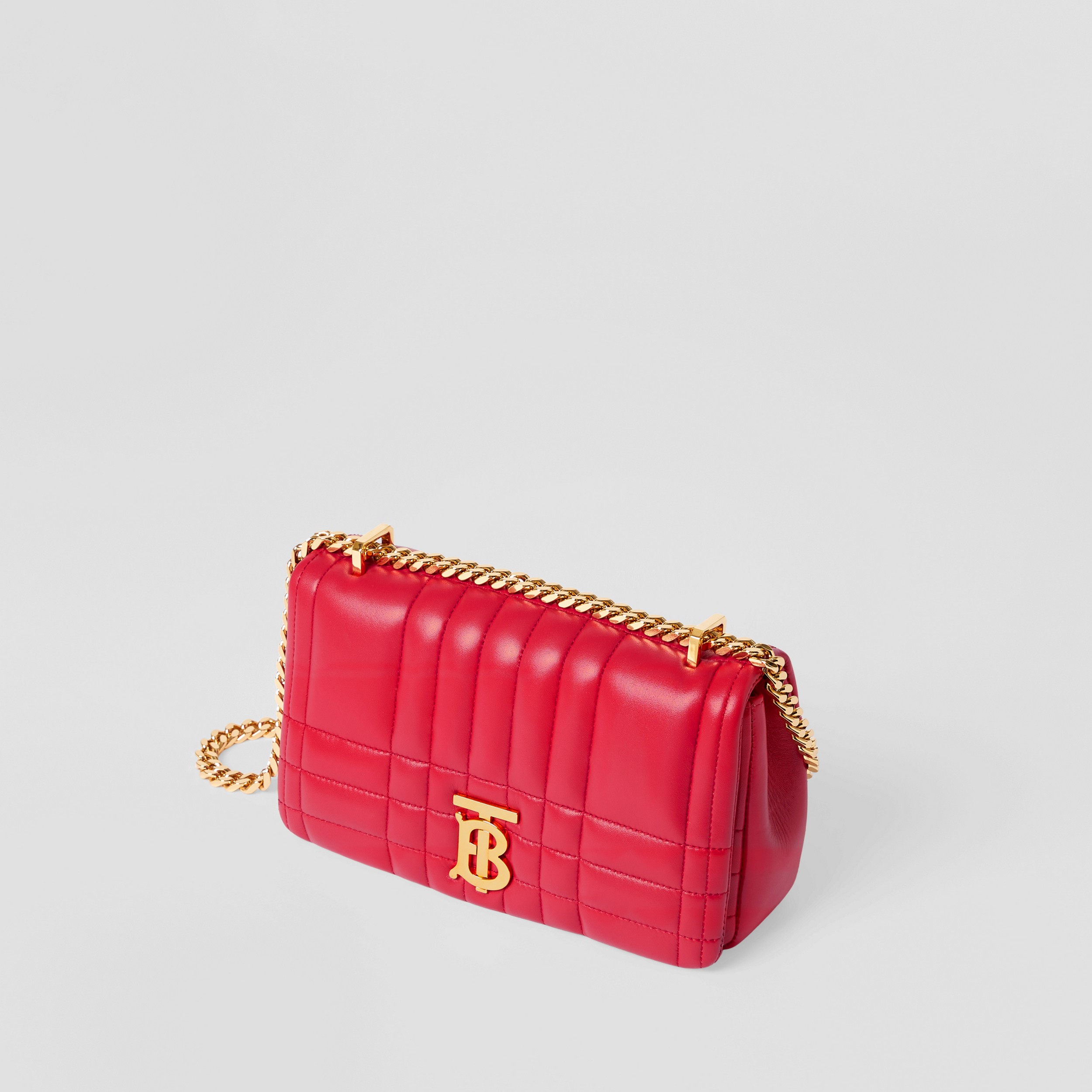 Quilted Leather Small Lola Bag in Bright Red - Women | Burberry® Official - 4