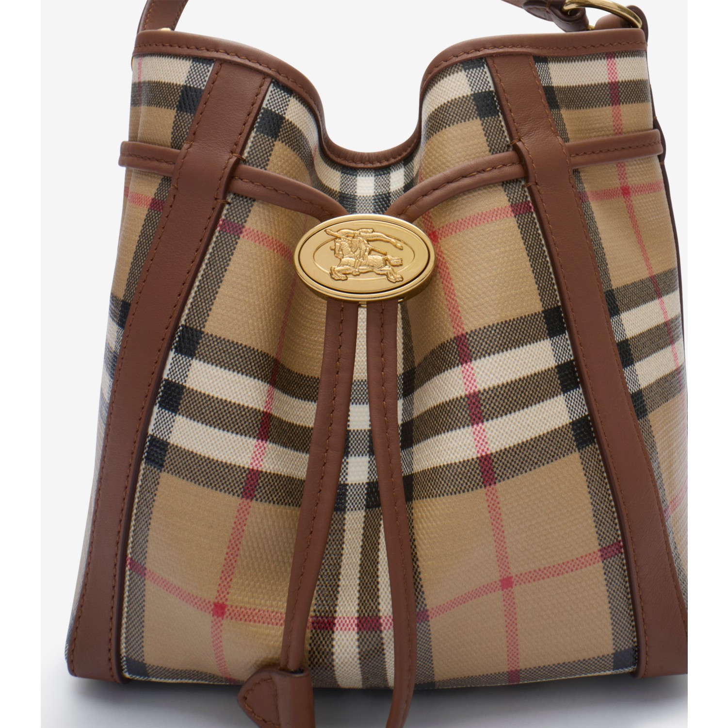 d*7様 Burberry バケットバッグ ベージュ チェック ミニ チェック バケットバッグ (アーカイブベージュ) - ウィメンズ
