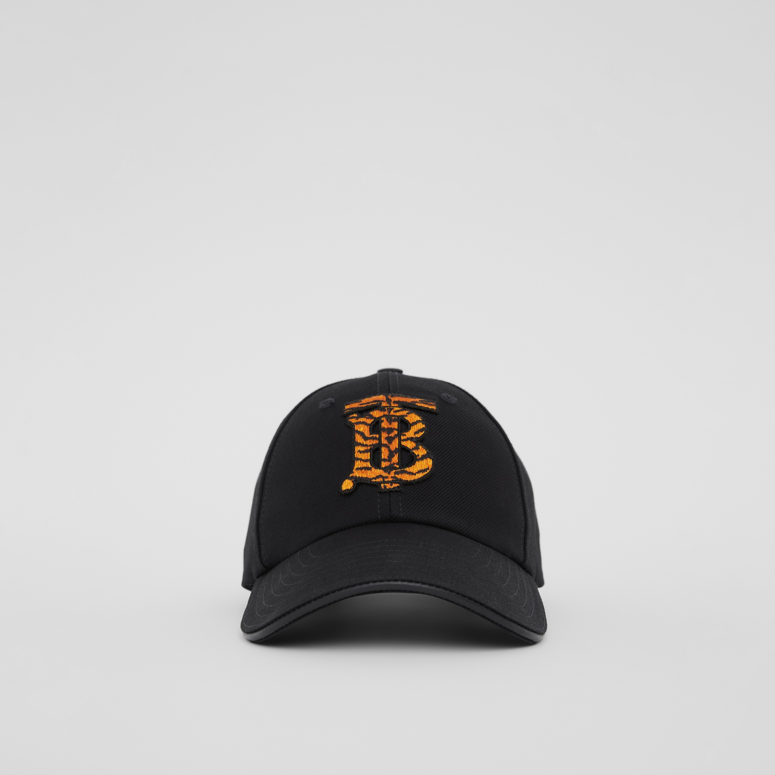 Monogram Motif Cotton Baseball Cap in Black | Burberry® Official - 1