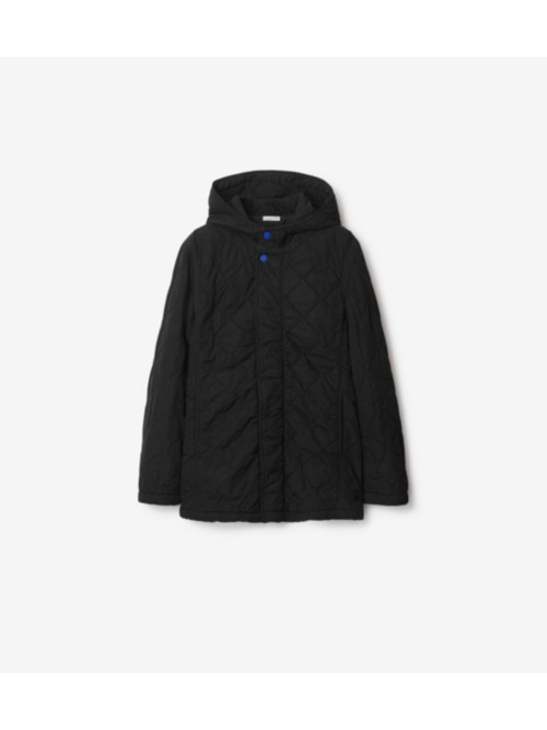 Burberry Quilted Nylon Jacket In Black
