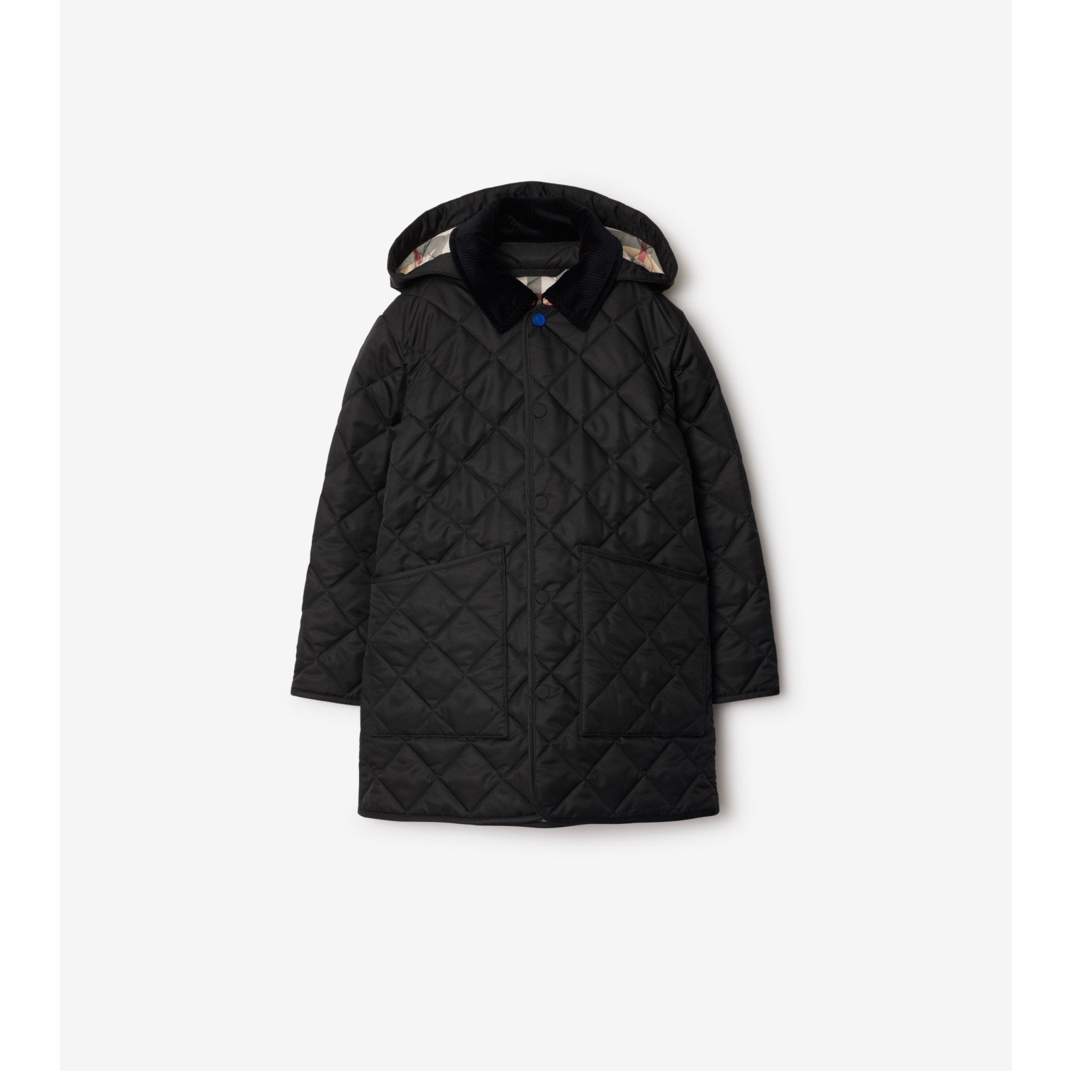 Quilted Coat in Black | Burberry® Official
