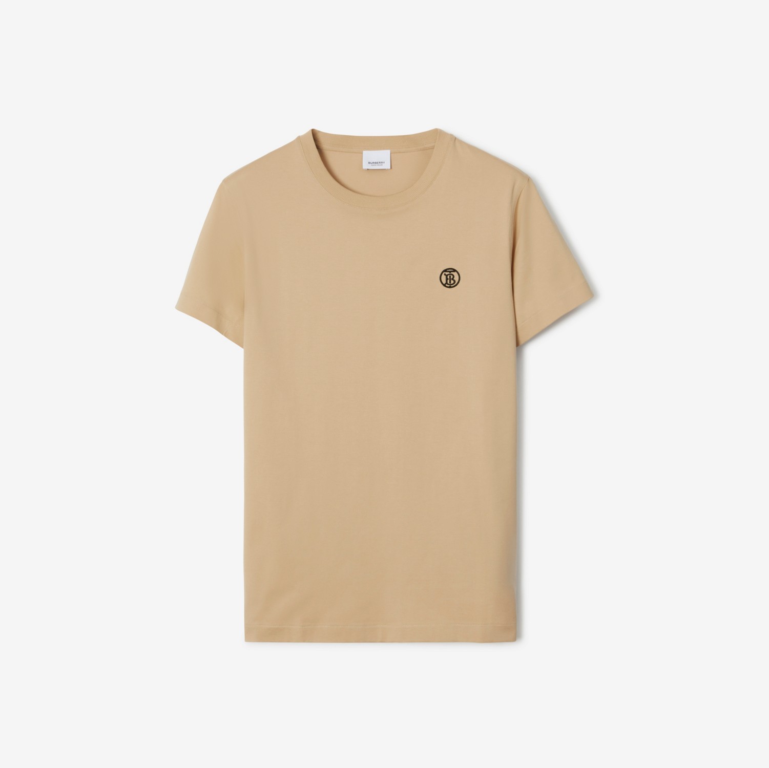 Monogram Motif Cotton T-shirt in Soft Fawn - Men | Burberry® Official
