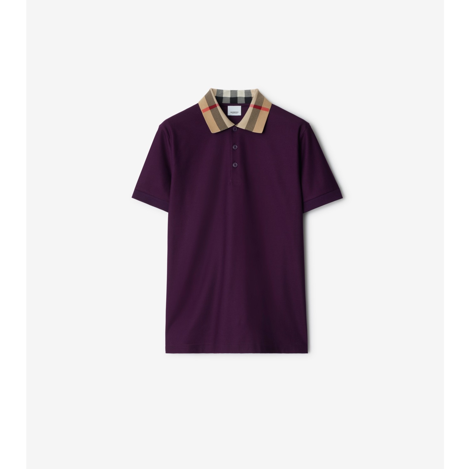 Cotton Polo Shirt in Pansy - Men | Burberry® Official