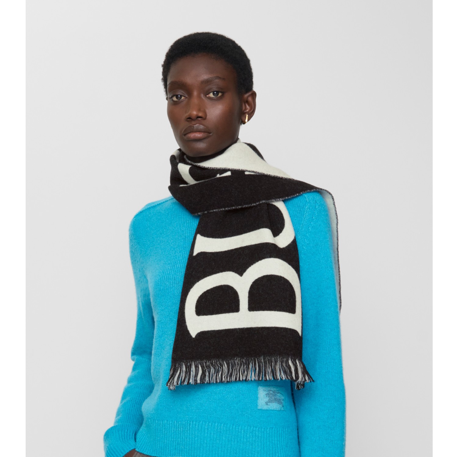 Logo Wool Scarf