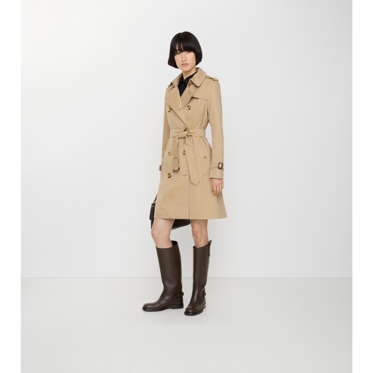 ミッドレングス チェルシー ヘリテージ トレンチコート (ハニー