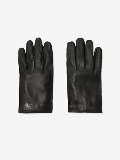 Burberry Leather Gloves In White