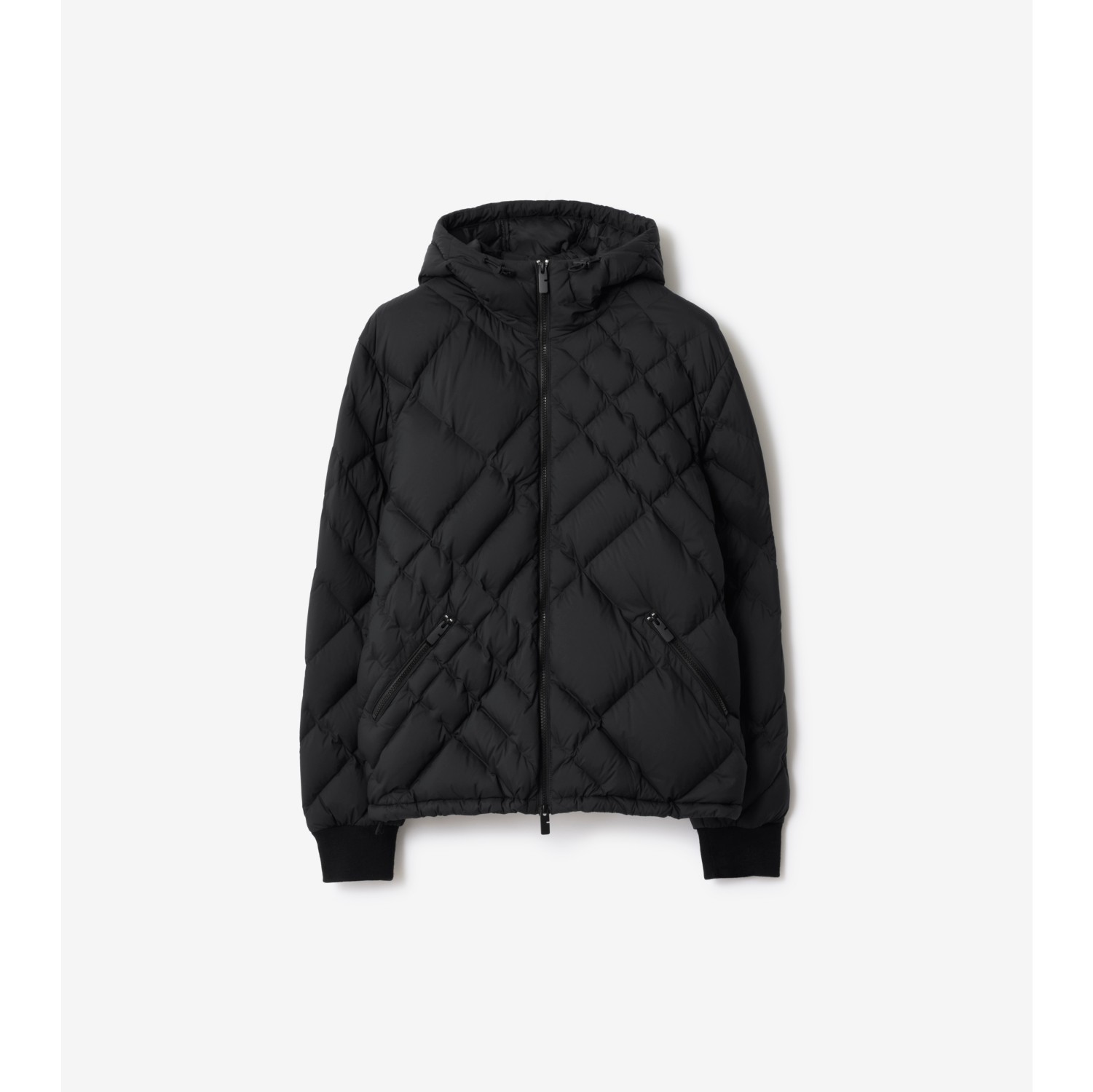 Check-stitch Nylon Doversgreen Puffer Jacket