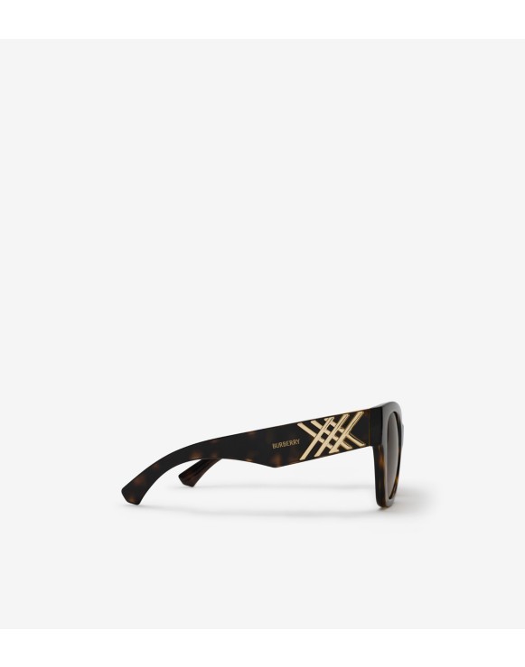 BURBERRY トータスシェル サングラス Burberry Eyewear トータスシェル スクエアサングラス | ブラウン