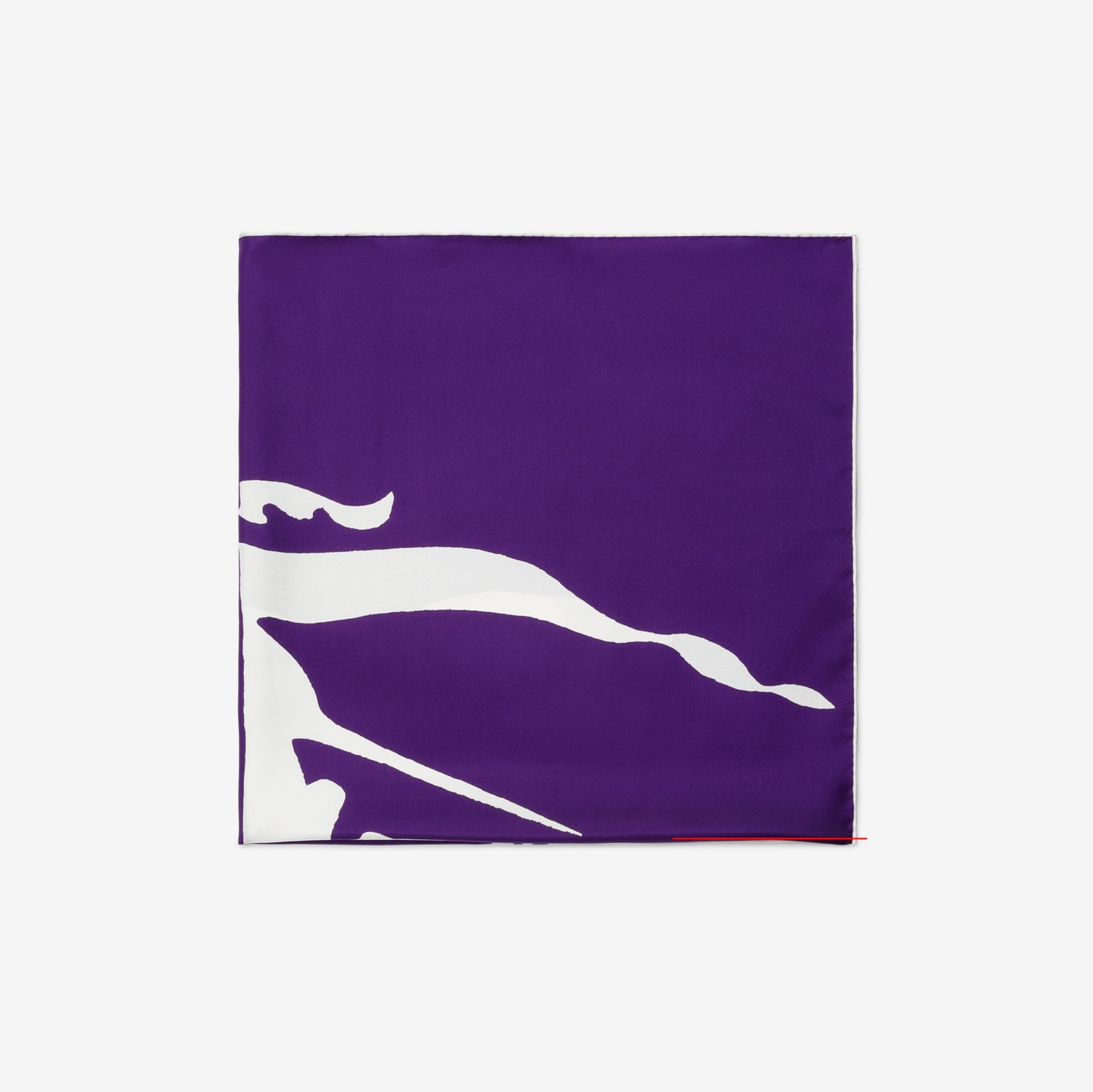 马术骑士徽标丝质方巾 (皇室紫) | Burberry® 博柏利官网