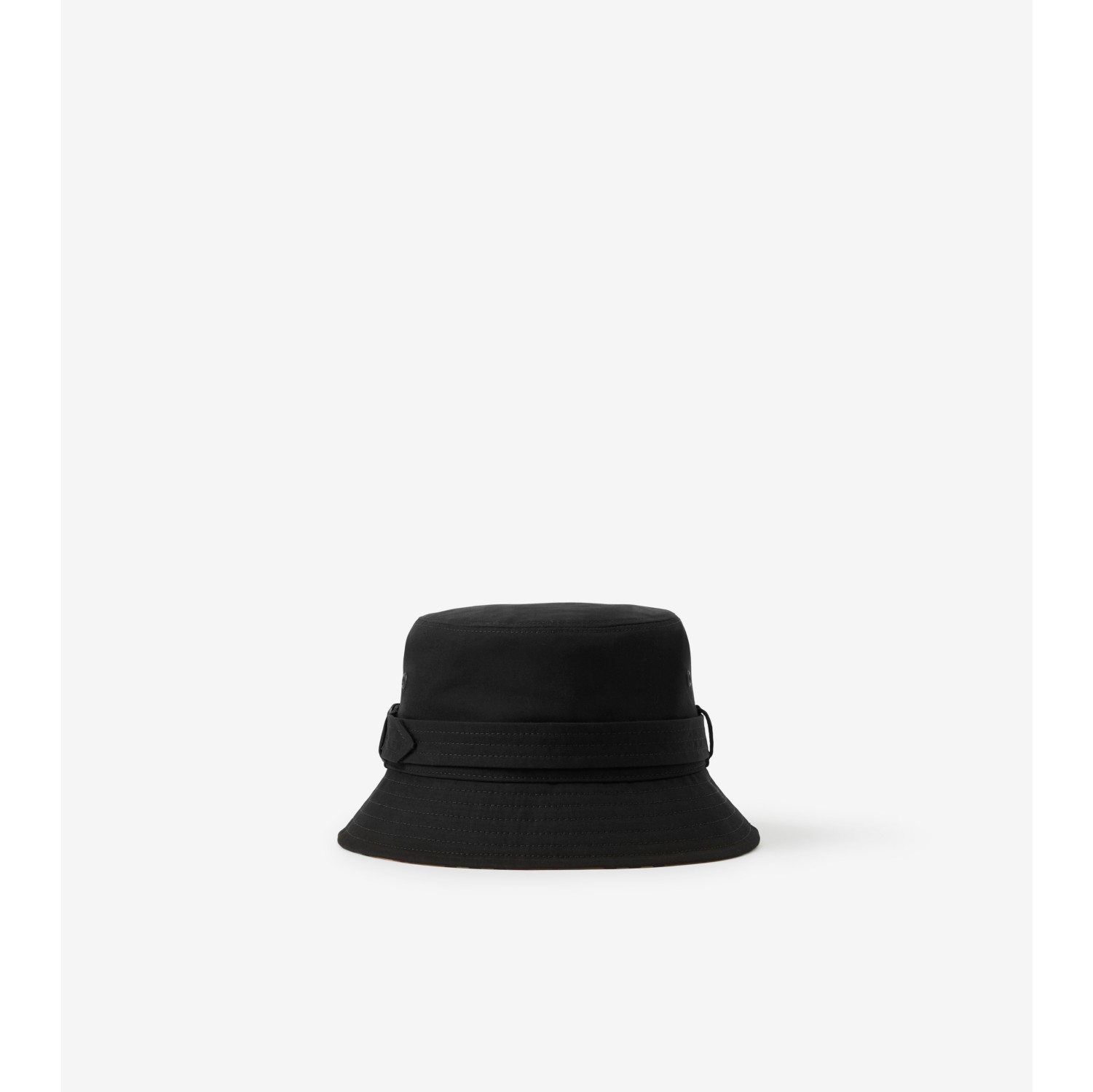 Cotton Gabardine Belted Bucket Hat