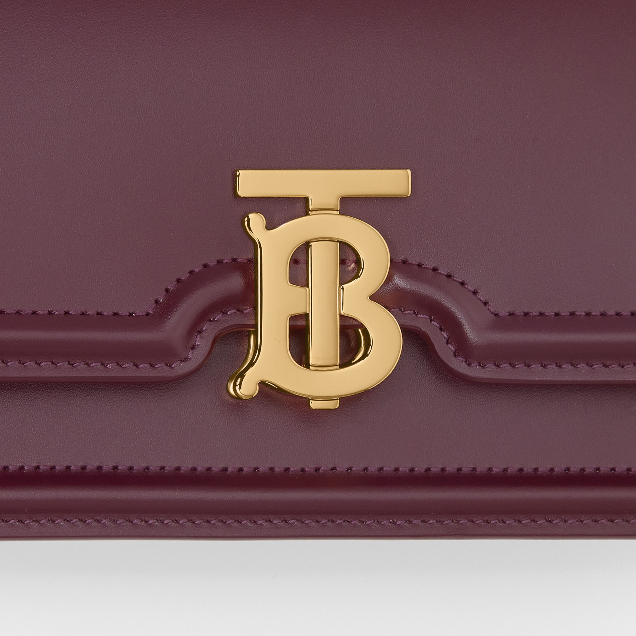 Mini Leather Chain TB Bag in Deep Maroon - Women | Burberry® Official - 2