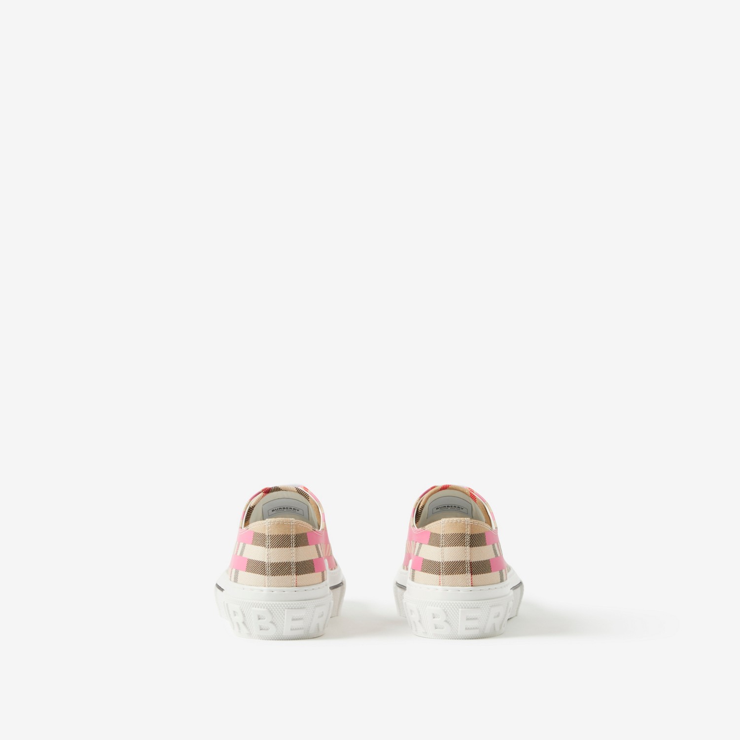 Sneaker in cotone Check (Beige Archivio/rosa) - Donna | Sito ufficiale Burberry®
