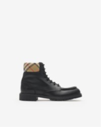 Burberry Check Boots​ in Black/Sand