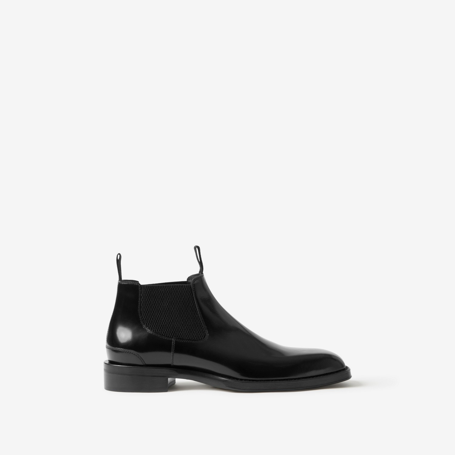 皮革切尔西靴 (黑色) - 男士 | Burberry® 博柏利官网