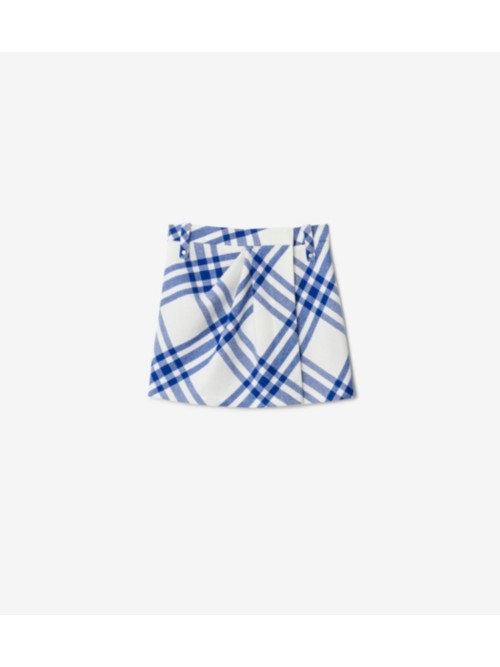 Shop Burberry Check Wool M In Salt