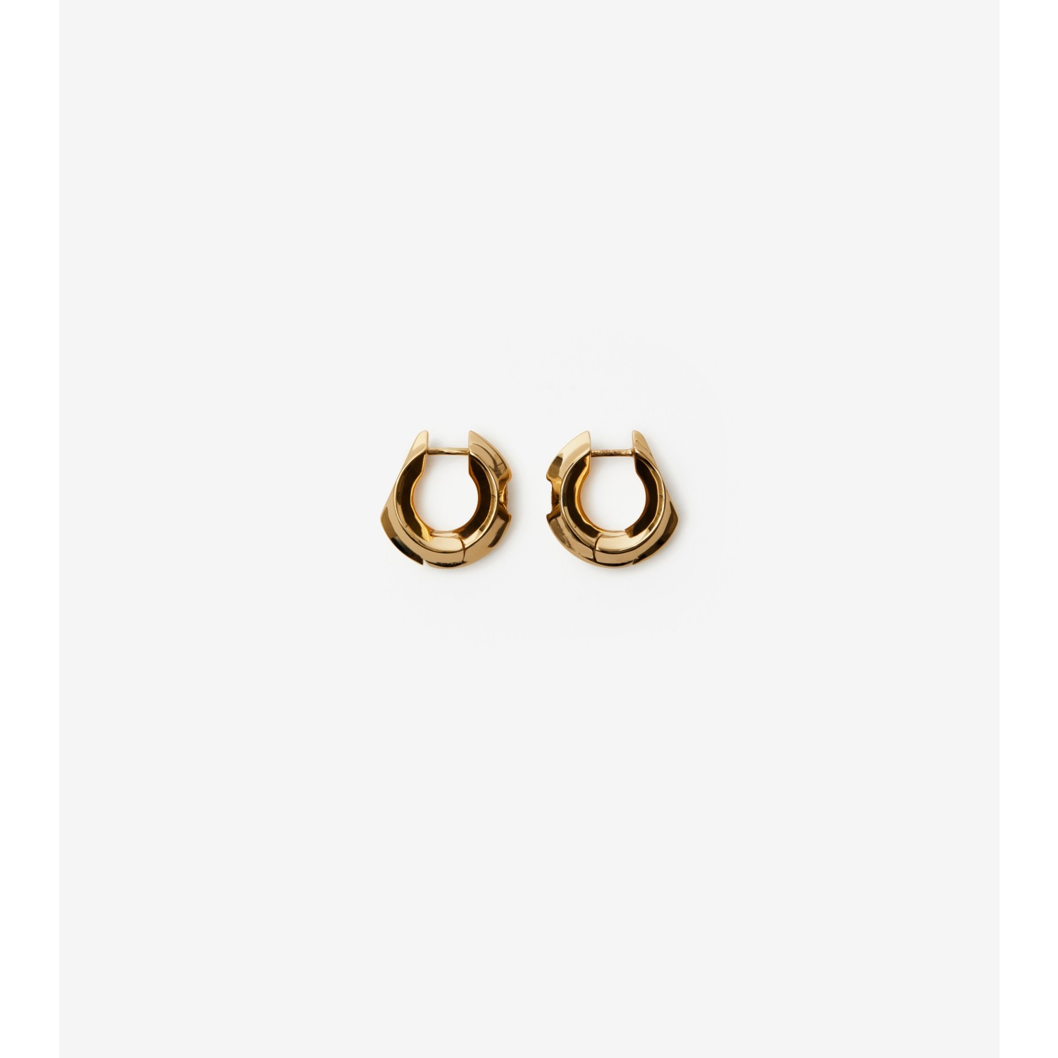 Gold-plated Small Hollow Hoop Earrings | Burberry® Official