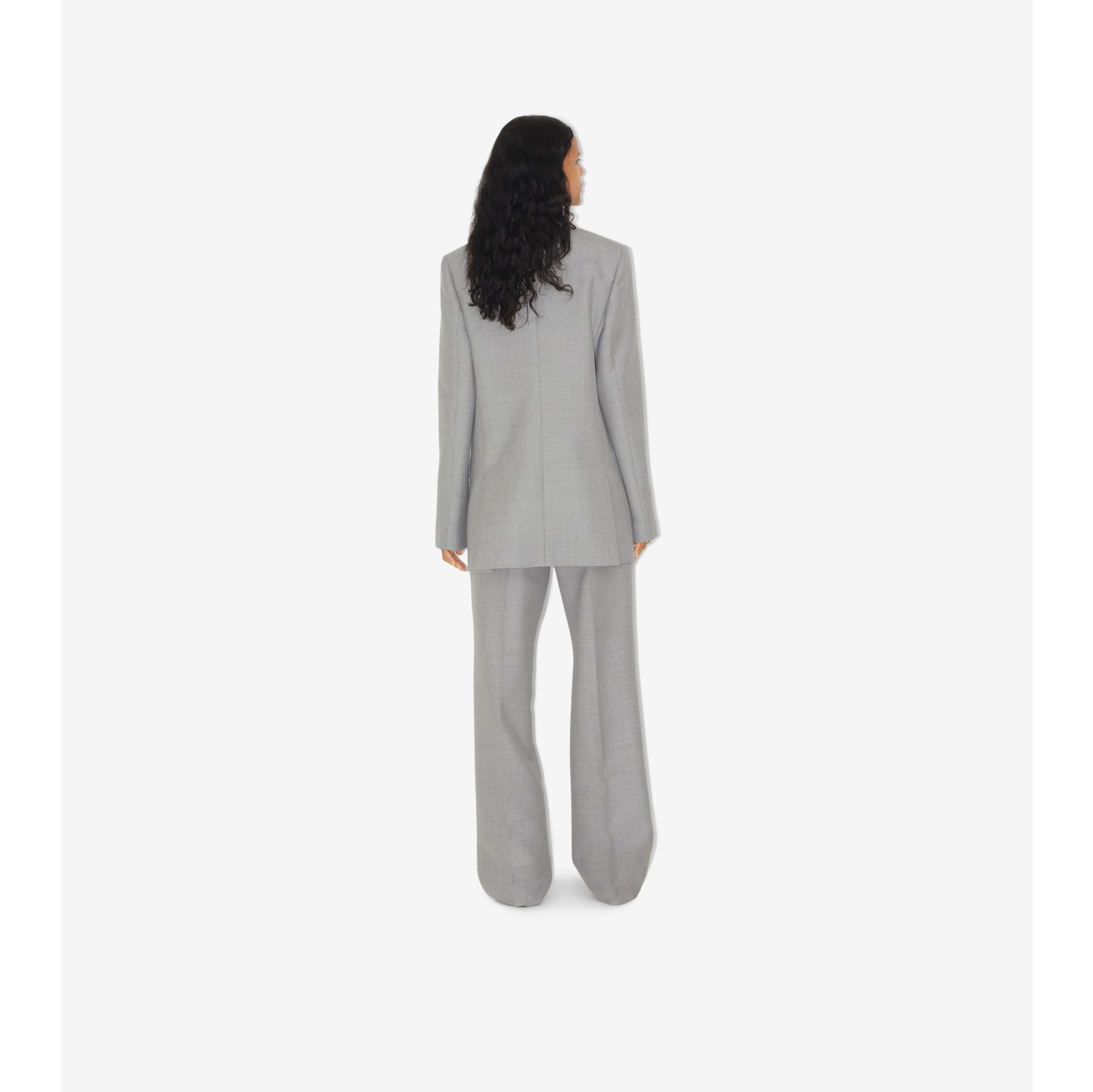 Veste tailleur en laine (Camaïeu De Gris Clairs) - Femme | Site officiel Burberry®