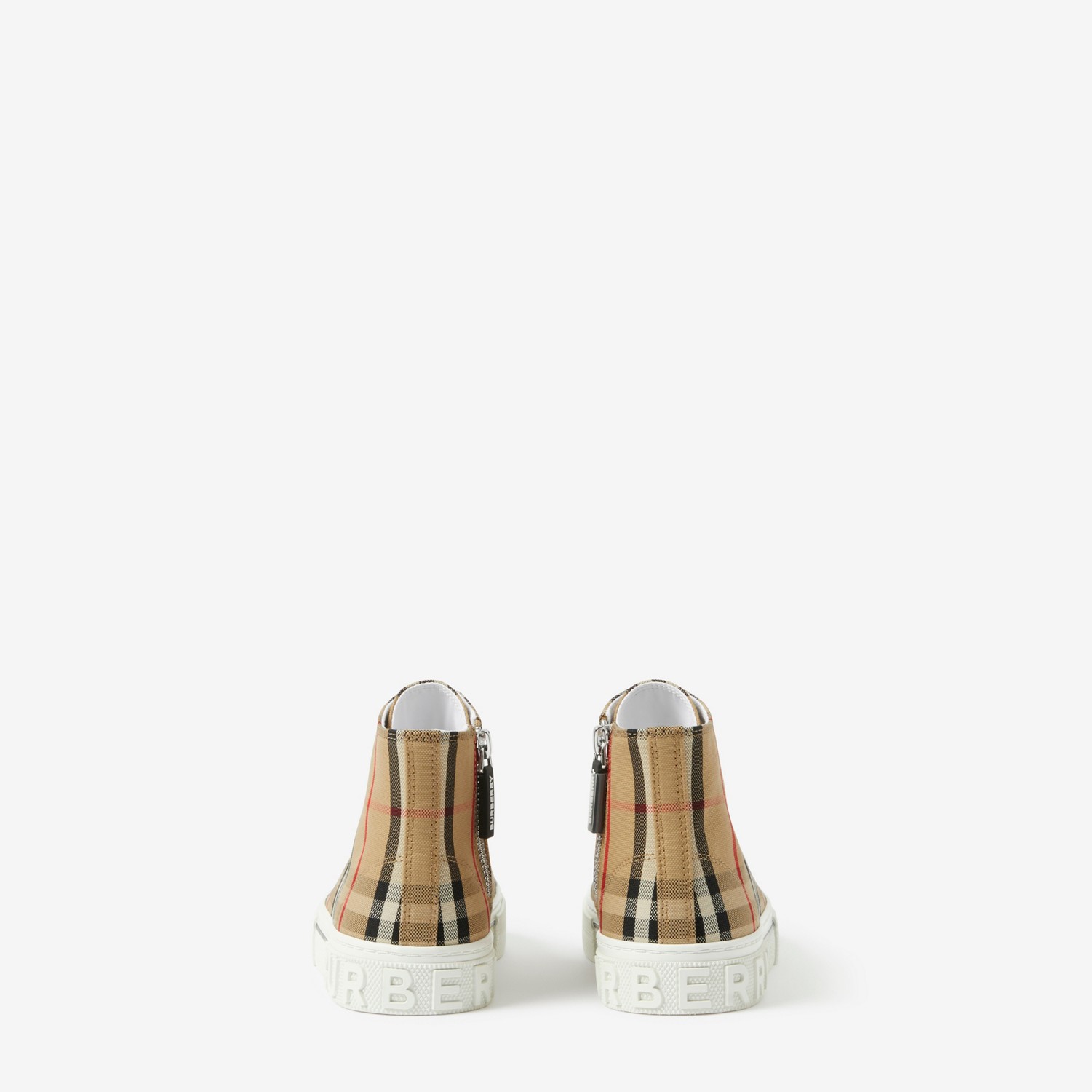 Zapatillas deportivas de botín en algodón Check (Beige Vintage) - Niños | Burberry® oficial