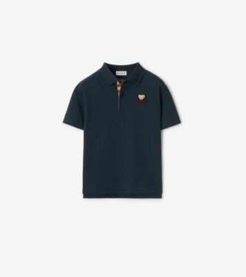 コットン ポロシャツ (ストームブルー) | Burberry®公式サイト