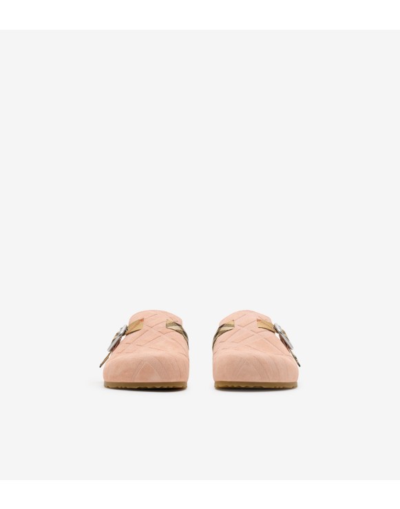Sabots Urchin en cuir velours Check