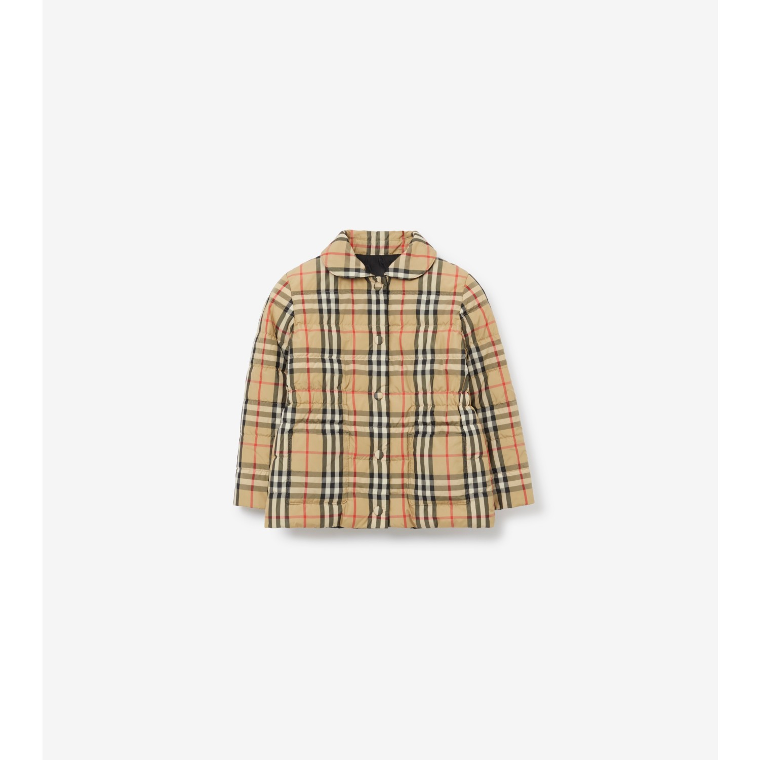 リバーシブル チェック ダウンジャケット (アーカイブベージュ) | Burberry®公式サイト