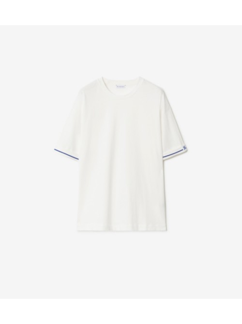Burberry Woman T-shirt White Size M Cotton In Rain