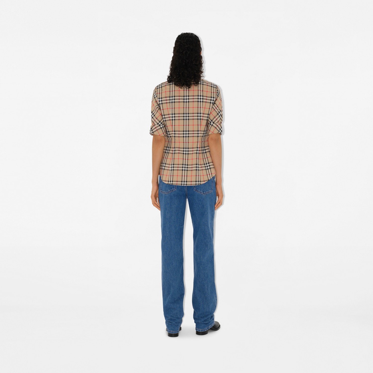 Check Stretch Cotton Shirt in Archive beige - Women Check Stretch Cotton Shirt in Archive beige - Women