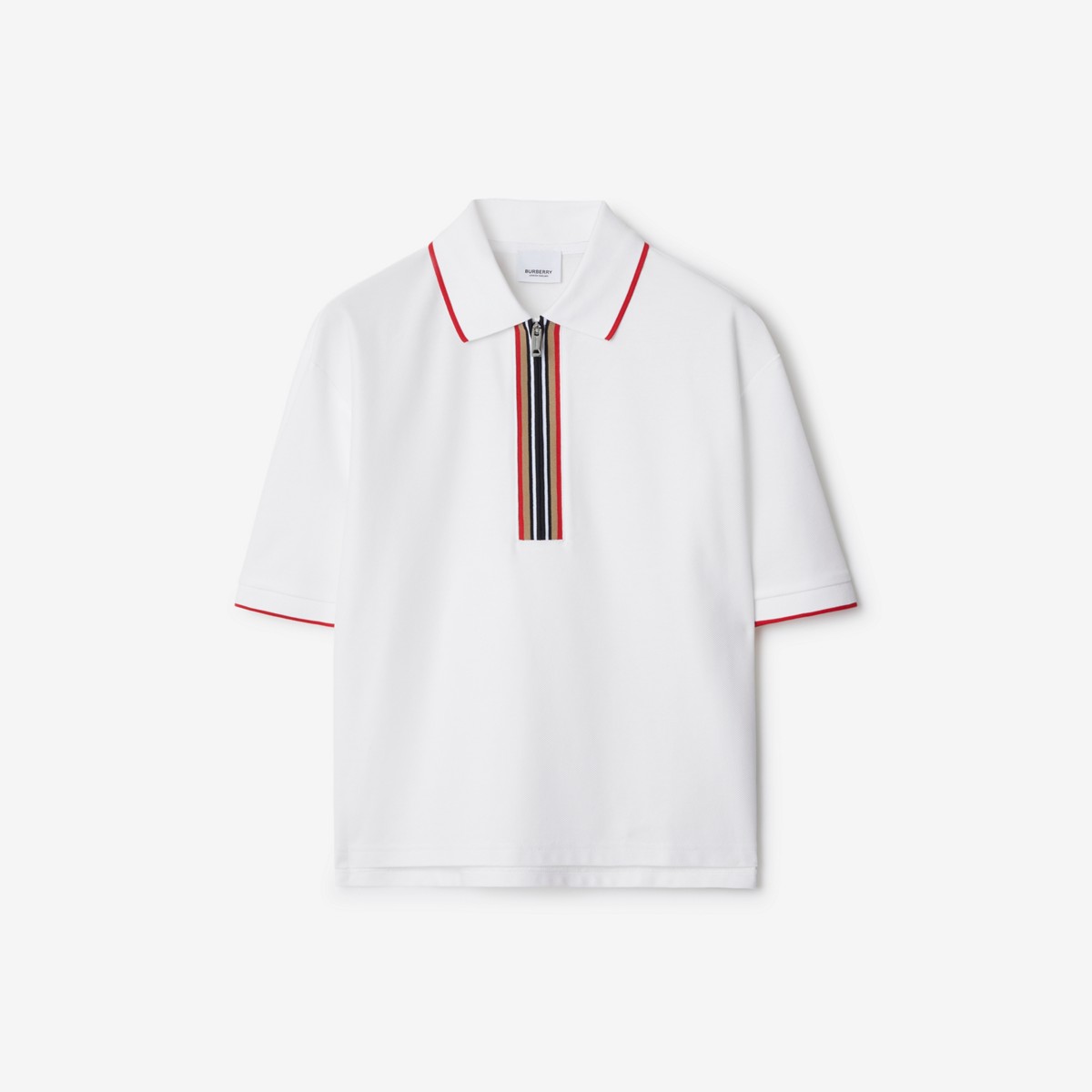 Burberry Cotton Polo Shirt In White