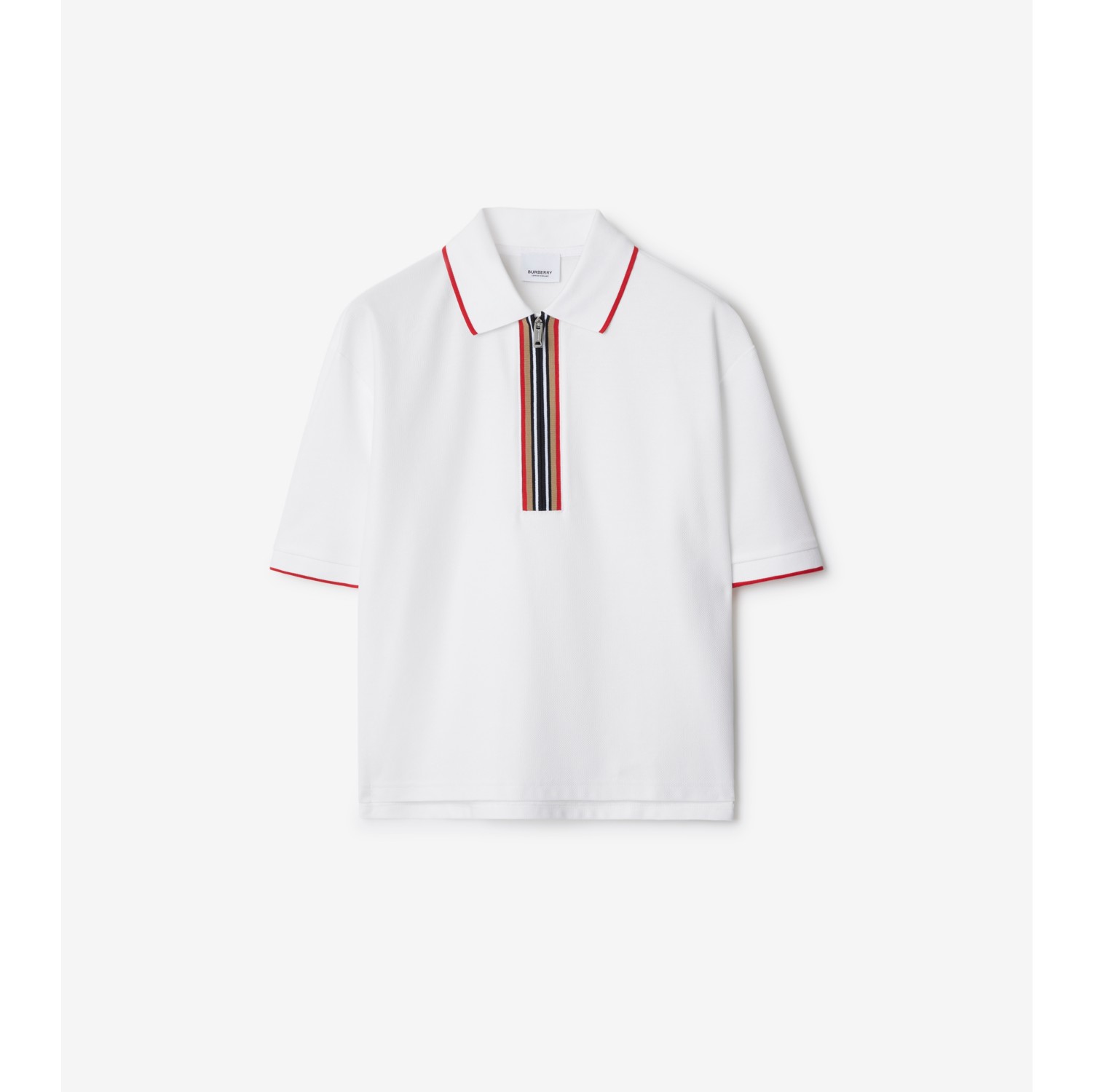 Cotton Polo Shirt in White - Women