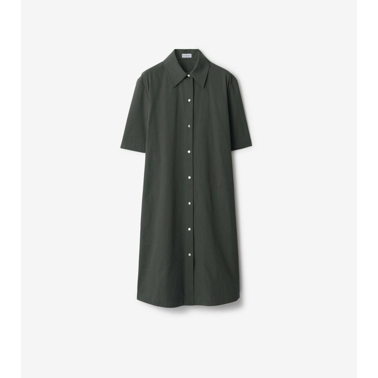 Cotton Blend Shirt Dress