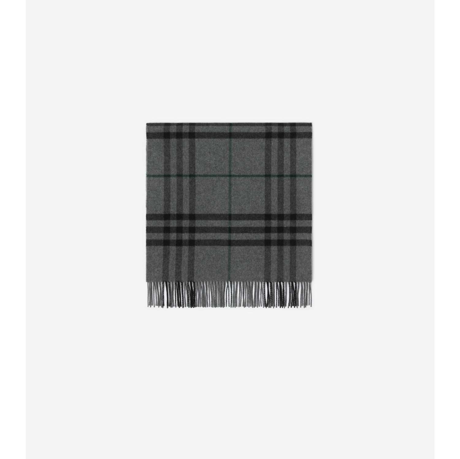 Wide Check Cashmere Scarf