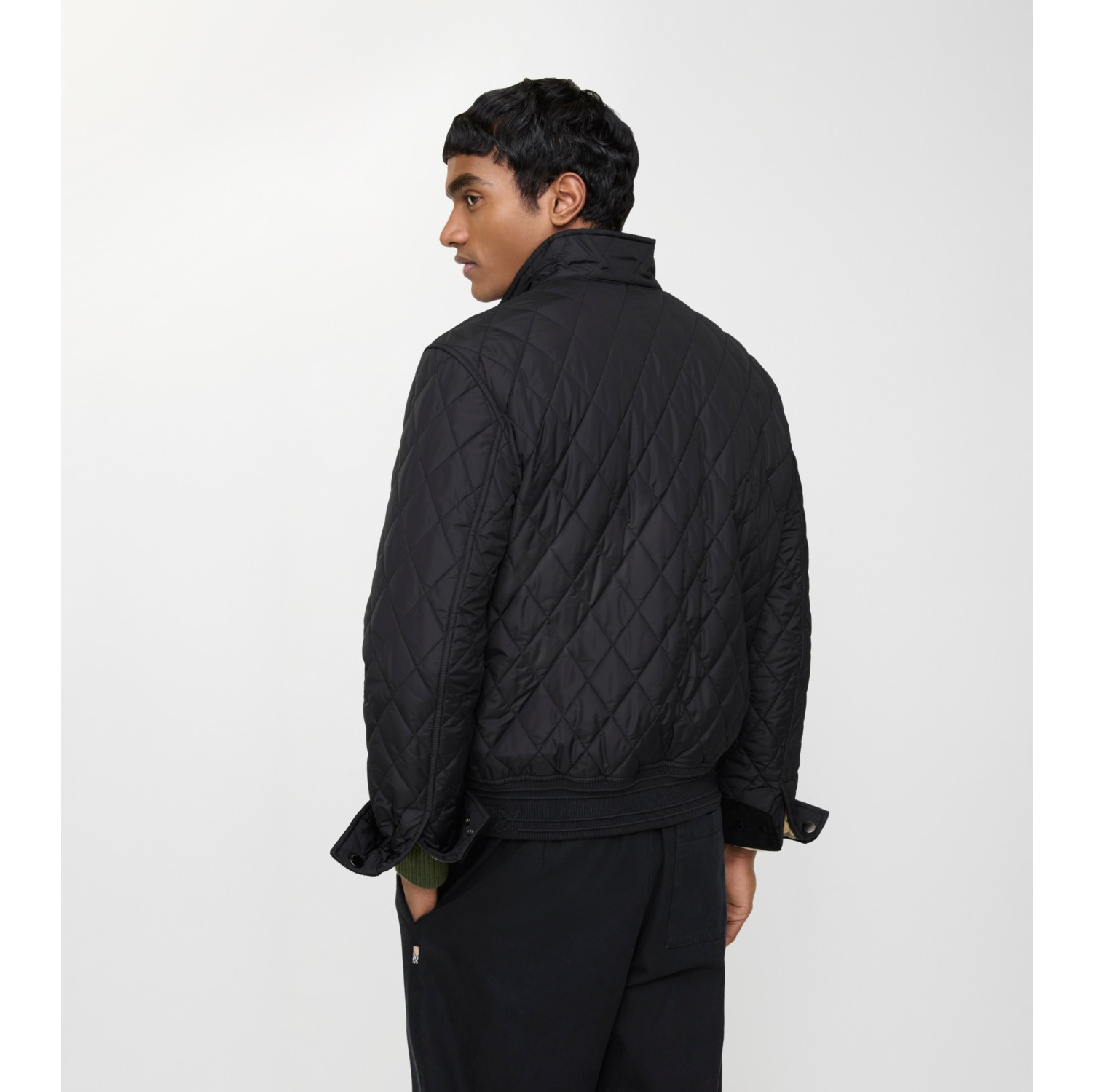 Quilted Nylon Jacket in Black - Men | Burberry® Official