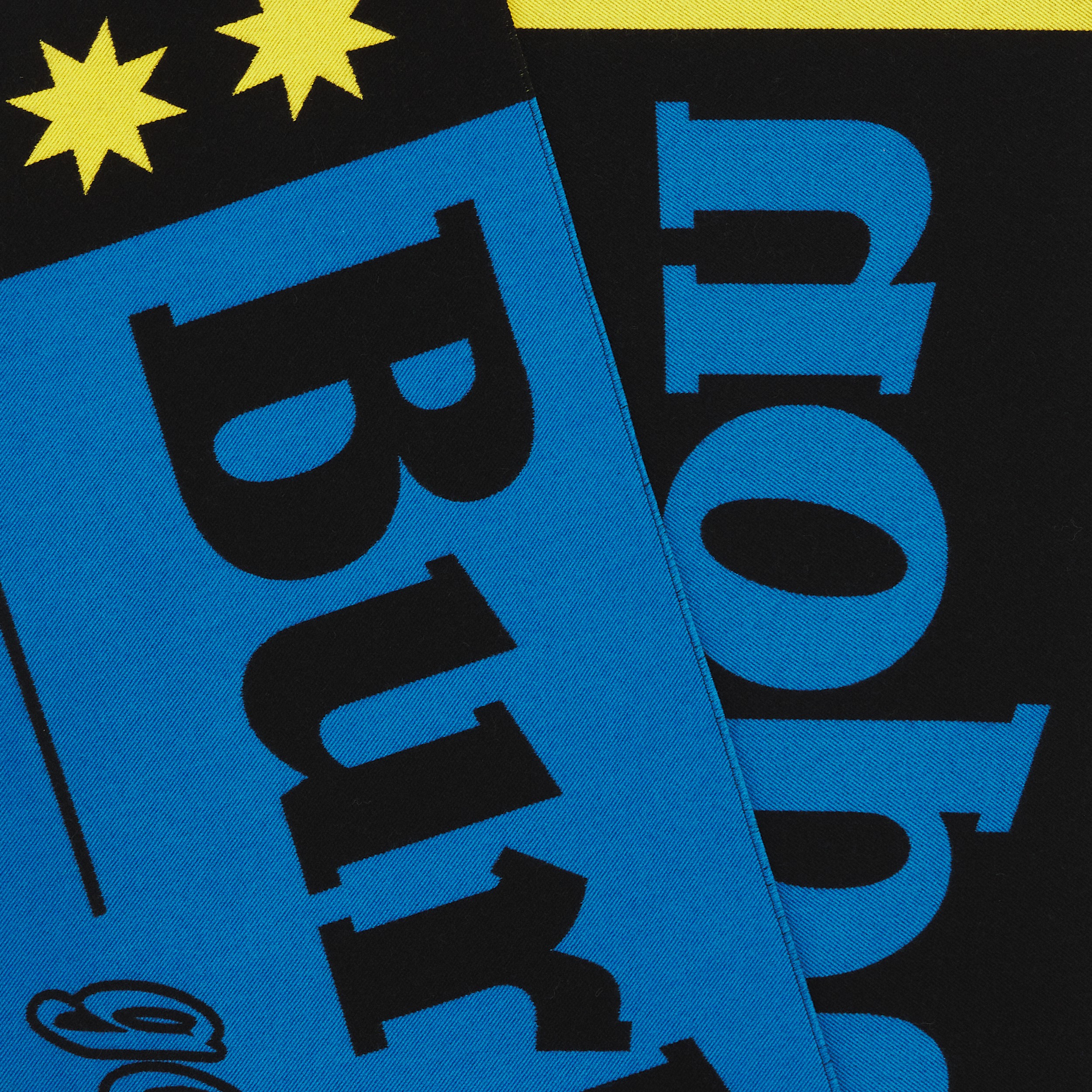 Шарф из шерсти и шелка с жаккардовым логотипом (Светло-синий) | Официальный сайт Burberry® - 2