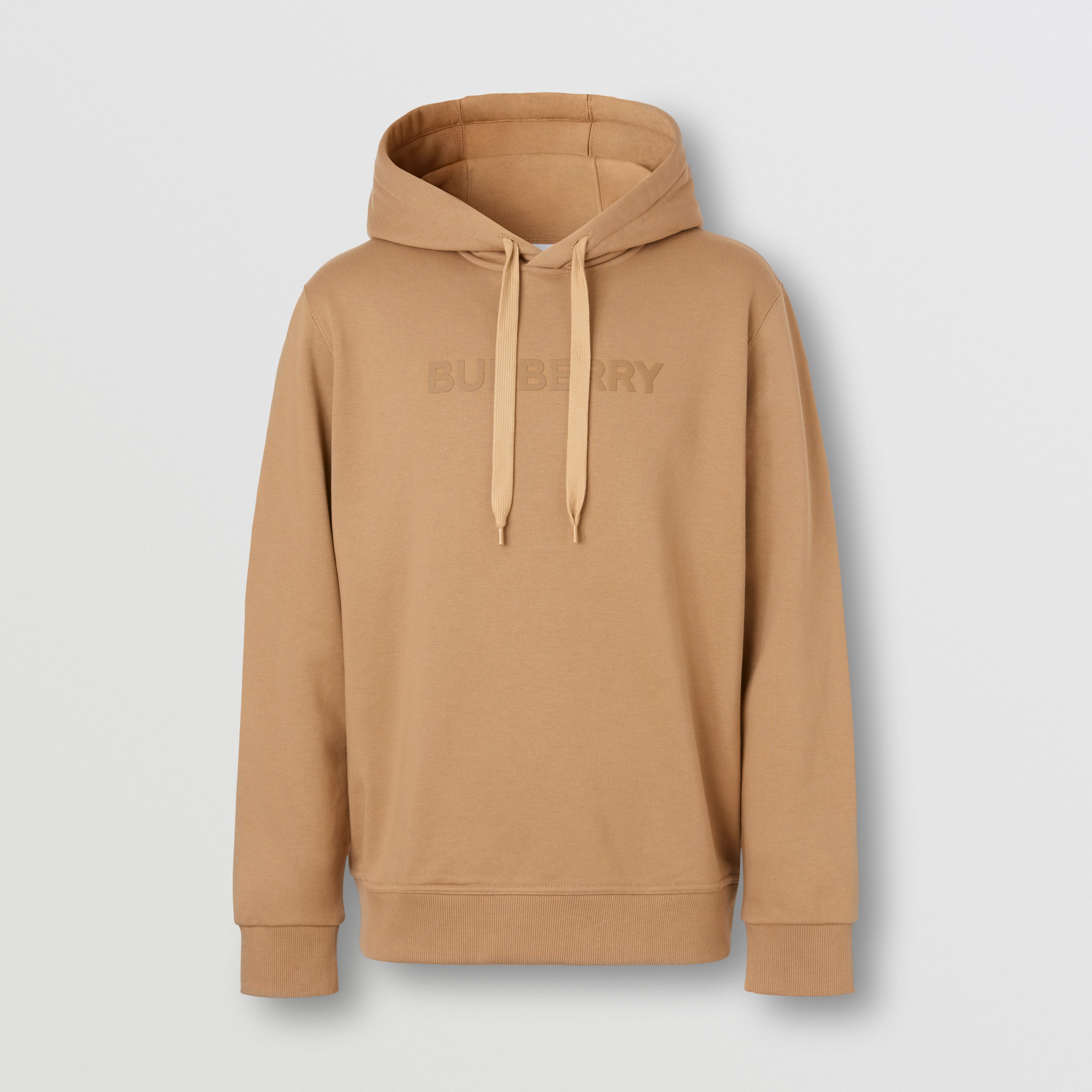 Logo Print Cotton Hoodie in Camel - Men | Burberry® Official - 4