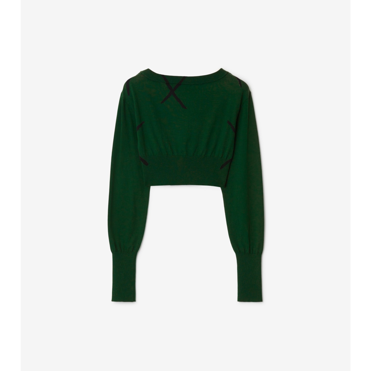 Argyle Cotton Sweater in Ivy - Men