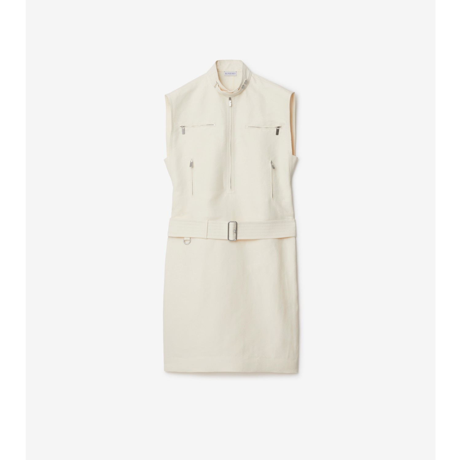 Canvas Dress in Pearl - Women, Technical | Burberry® Official