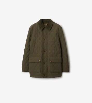 Quilted Nylon Barn Jacket in Loch linden Women Burberry Official