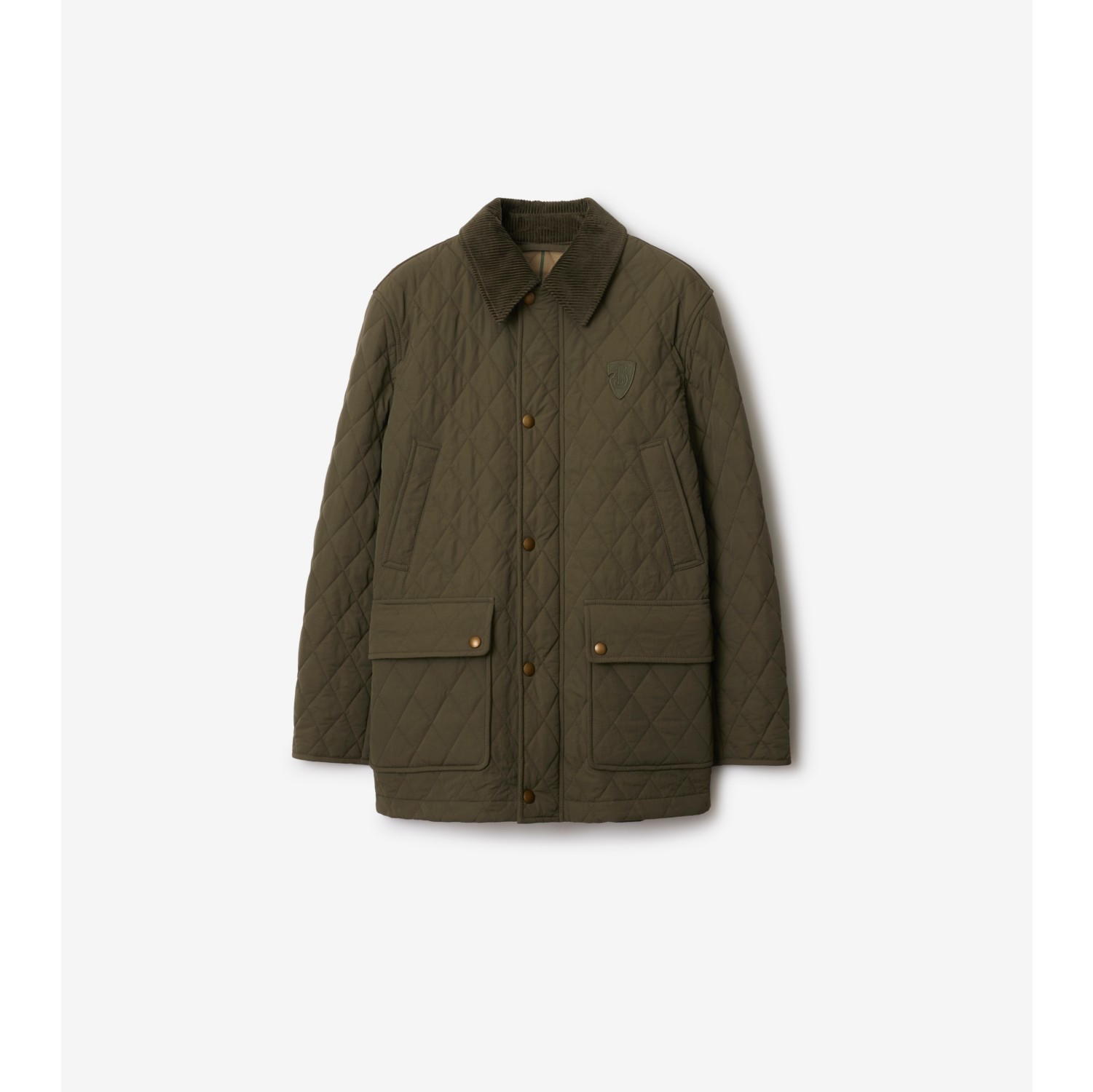 Quilted Nylon Barn Jacket in Loch linden Women Burberry Official