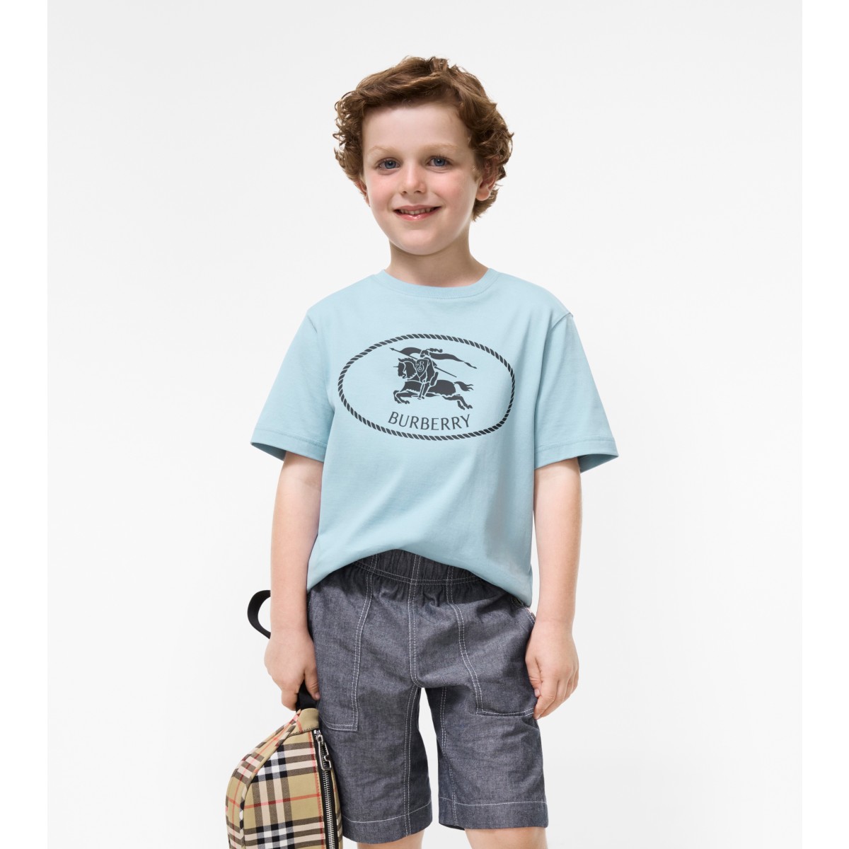  Printed Knight Stamp Cotton T-shirt