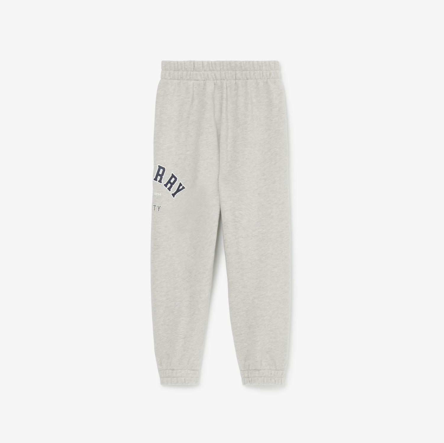College Graphic Cotton Jogging Pants in Deep Dove Grey Melange | Burberry® Official