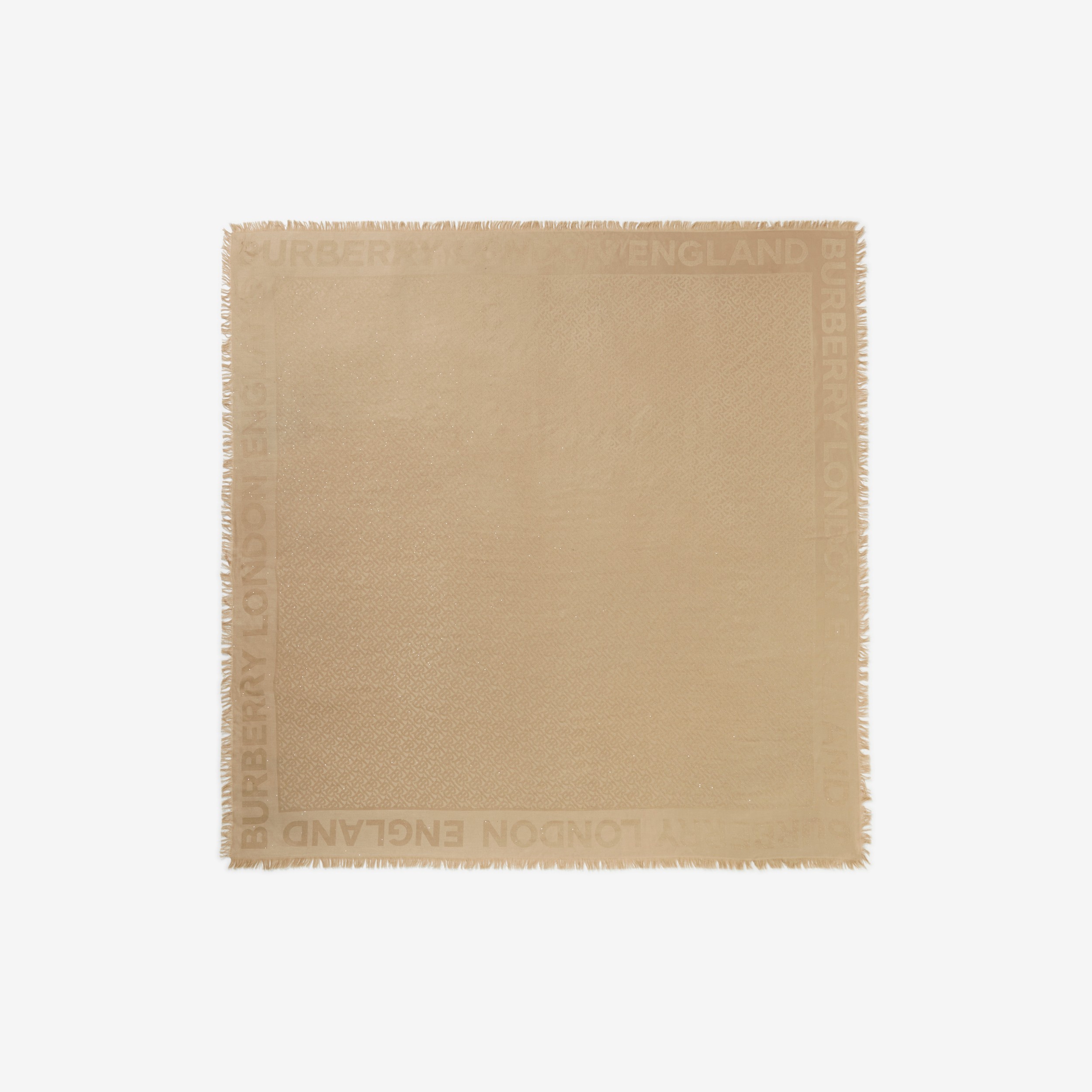 Seidenschal mit Jacquard-gewebtem Monogrammmuster (Vintage-beige) | Burberry® - 1
