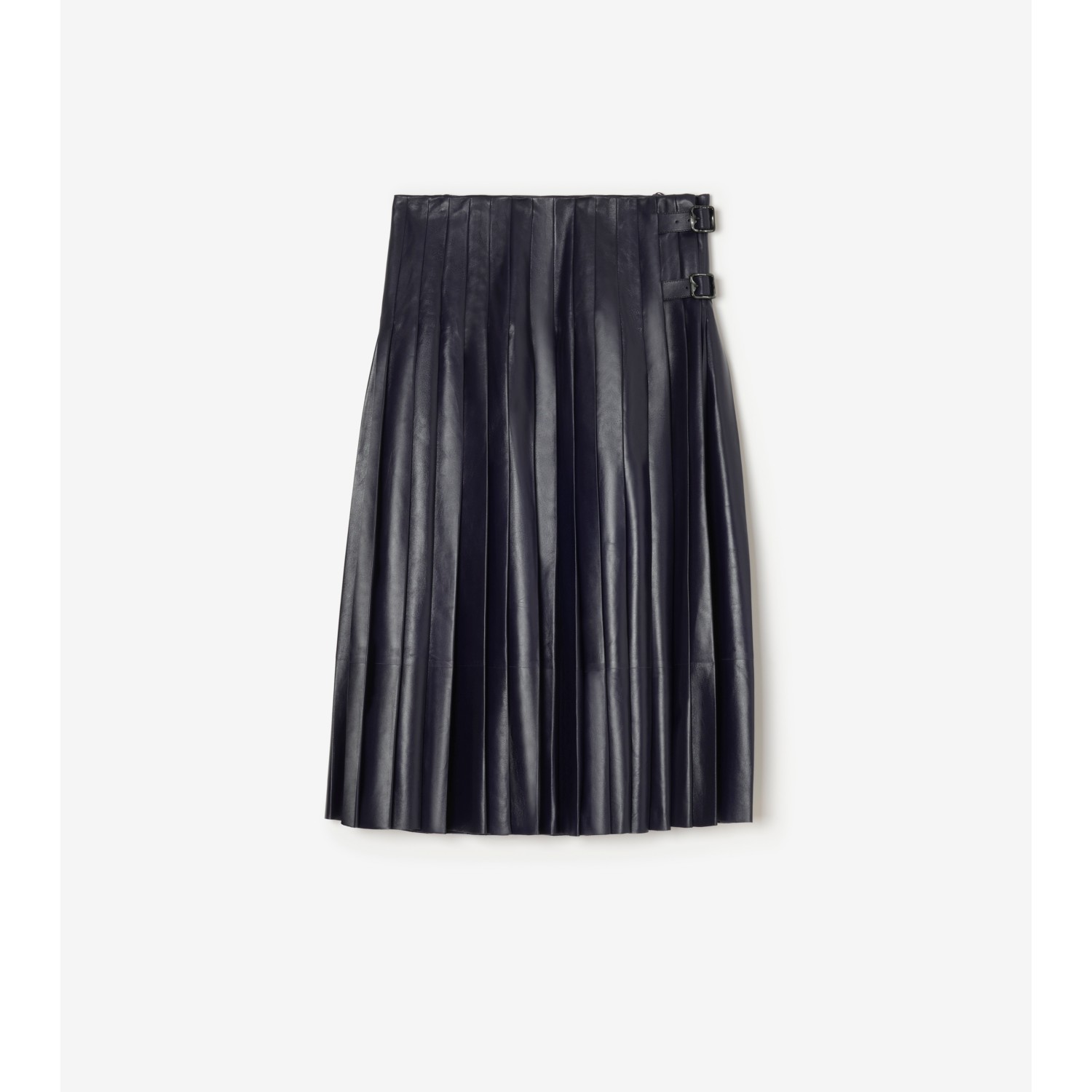 Pleated Leather Skirt - thumbnail 4