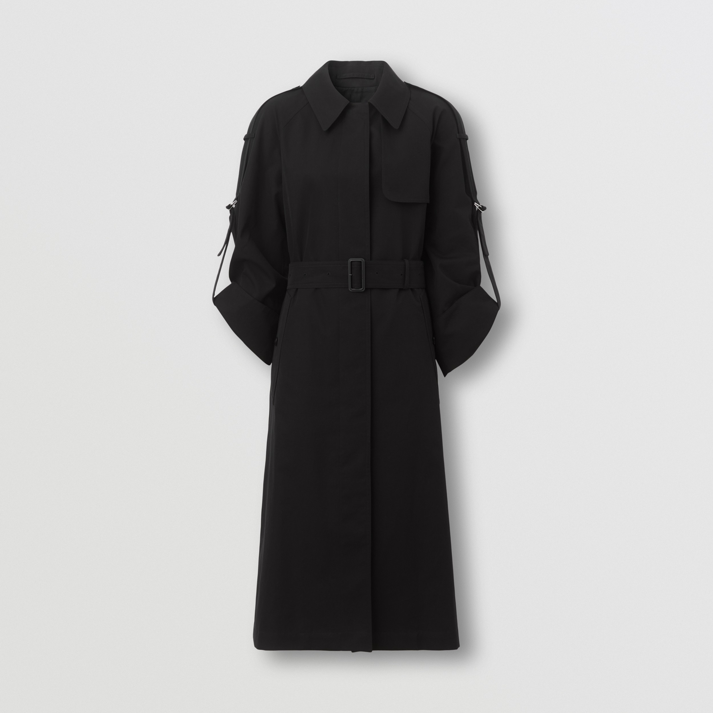D-ring Detail Tropical Gabardine Trench Coat in Black - Women | Burberry® Official - 4