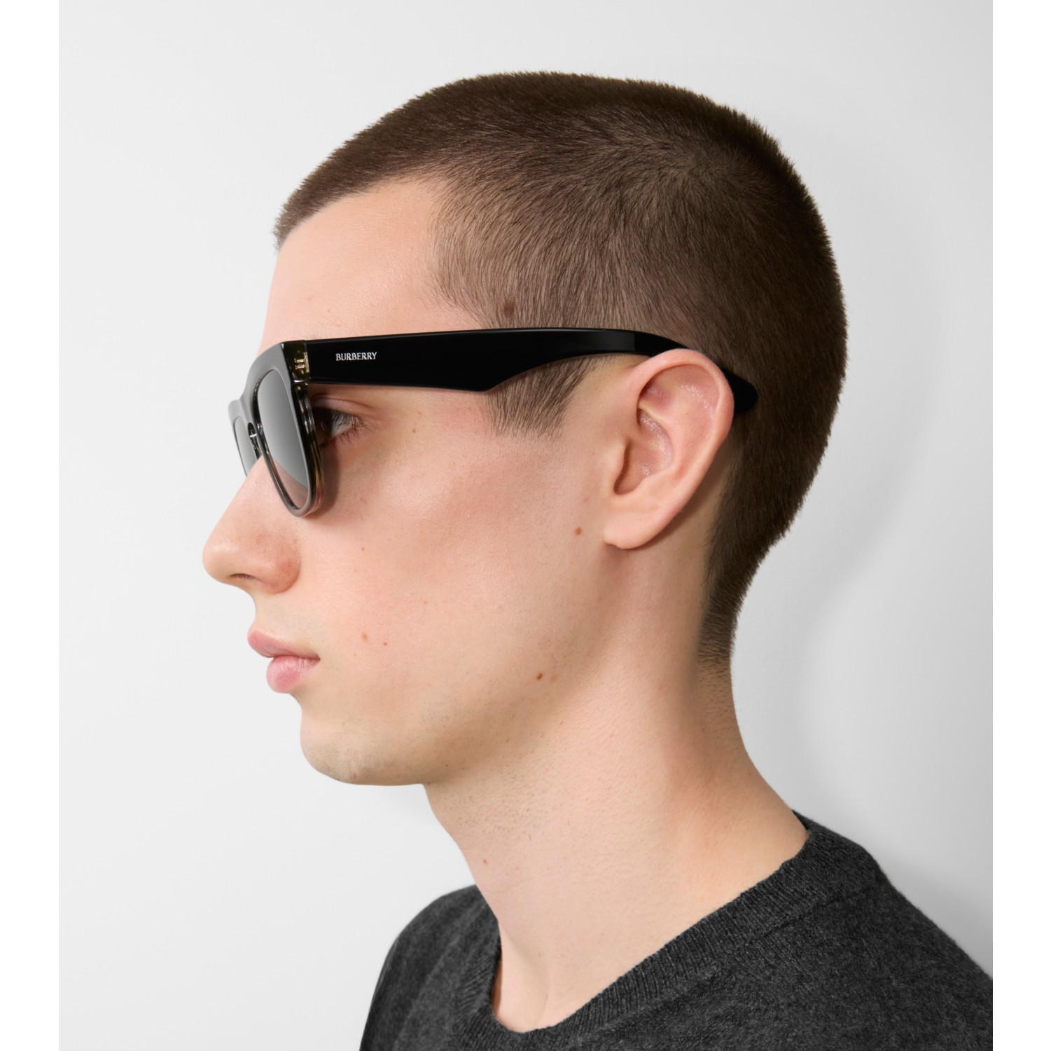 Check Square Sunglasses in Black check Burberry Official