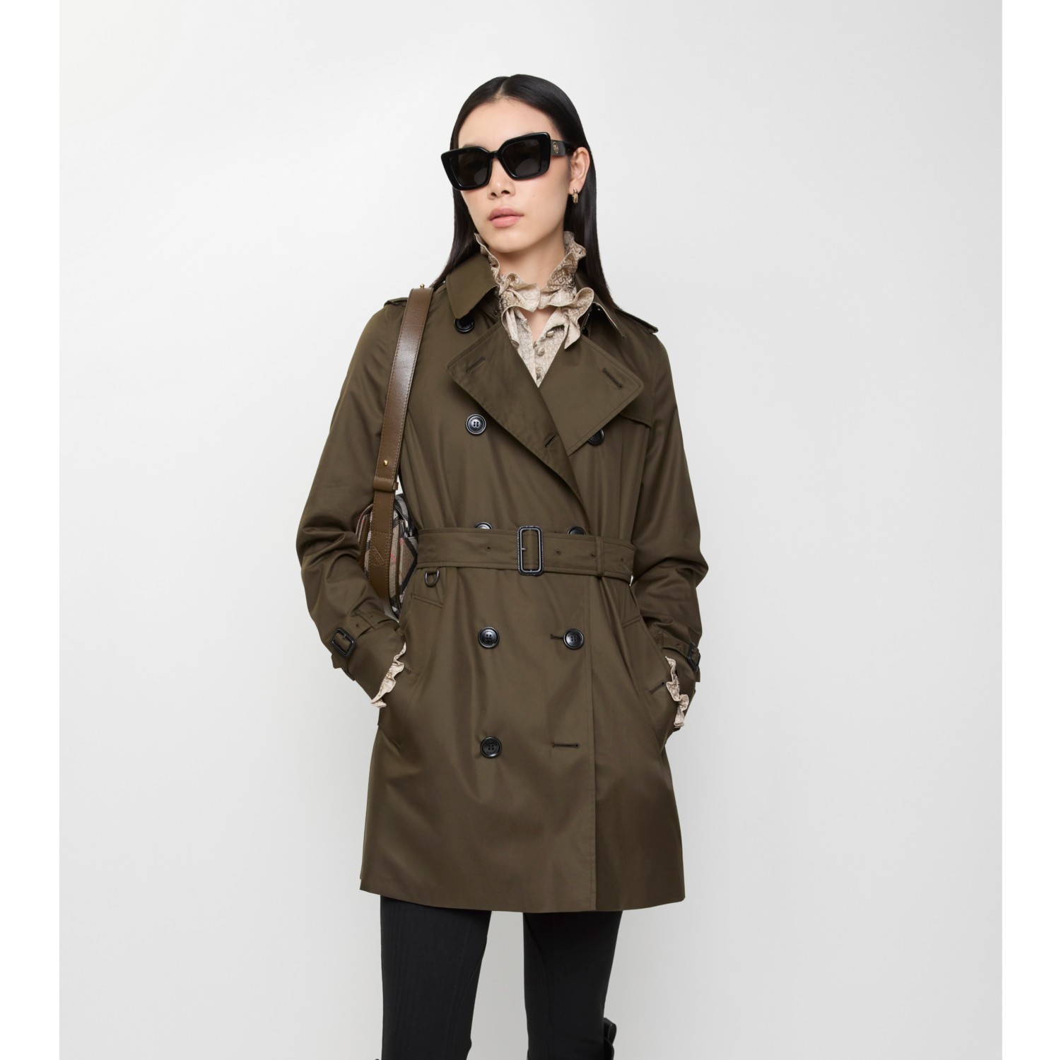 Short Tropical Gabardine Kensington Trench Coat