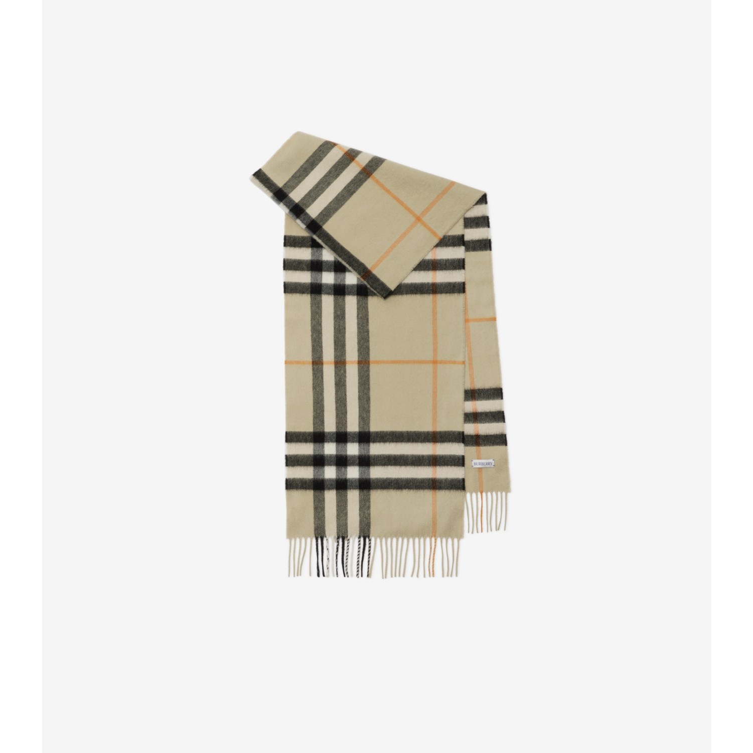 Check Cashmere Scarf in Light sage Burberry Official