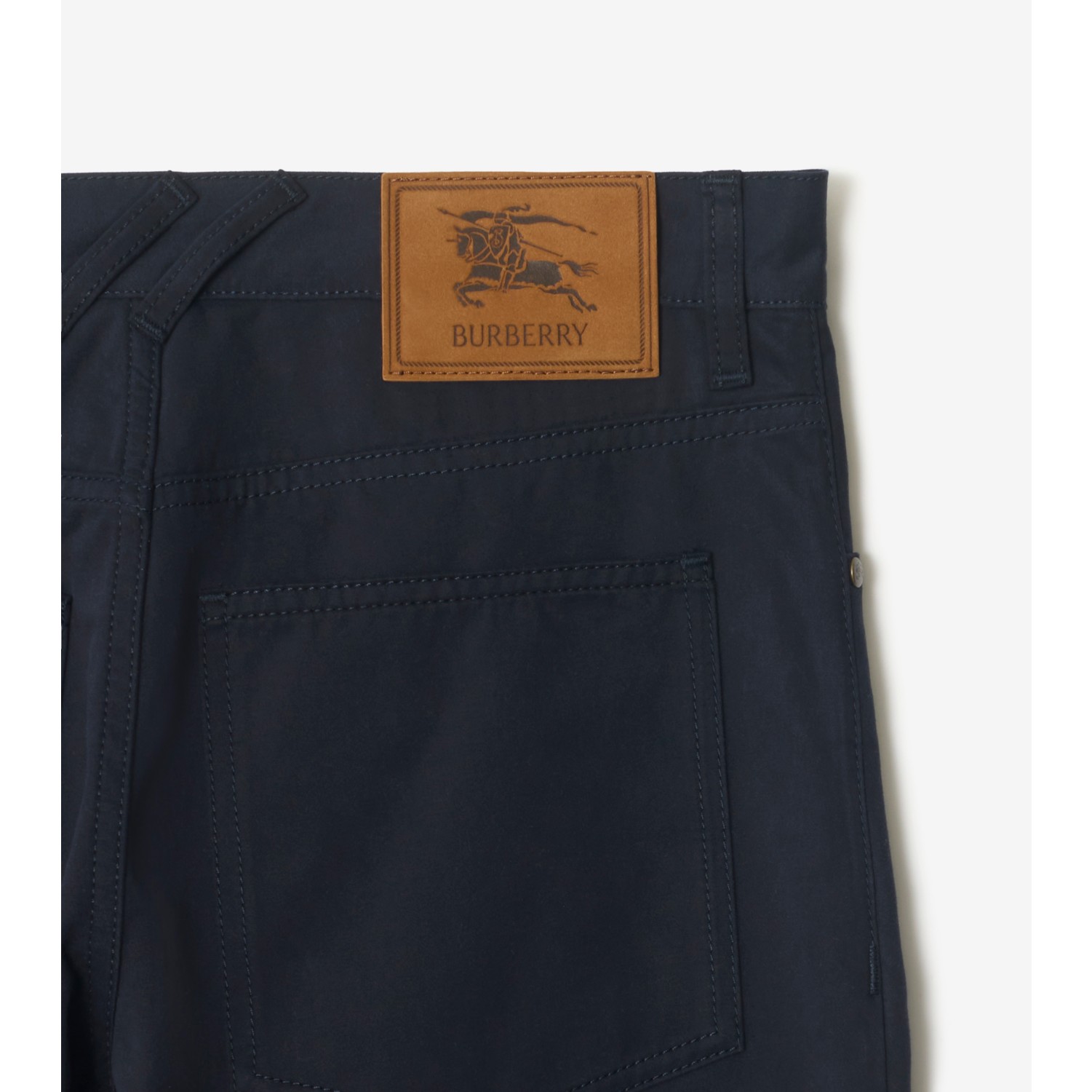 Cotton Moleskin Trousers in Silhouette blue - Men | Burberry® Official