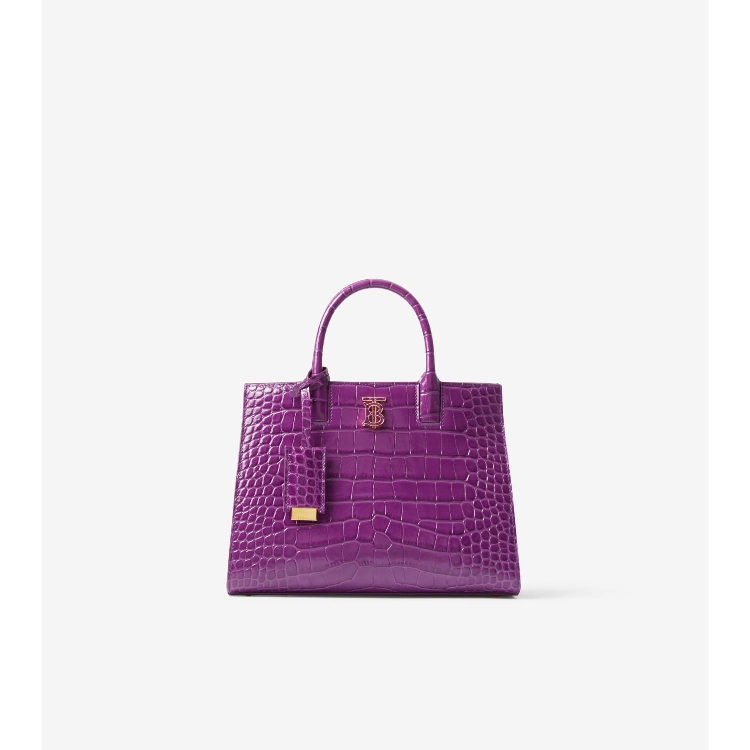 Burberry Frances Croc-Embossed Leather Tote Bag